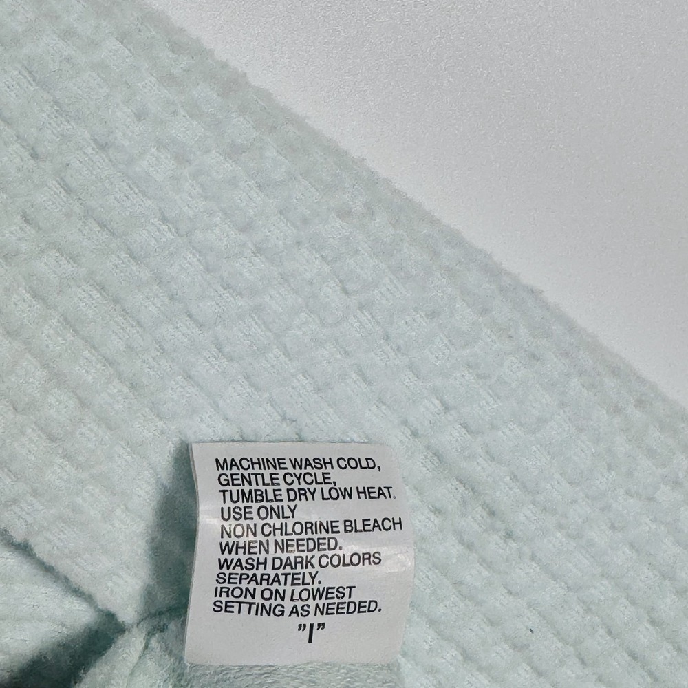 Miss Elaine Nightgown Women's 2X Mint Green Waffle Knit House Dress Cottagecore - Picture 6 of 12